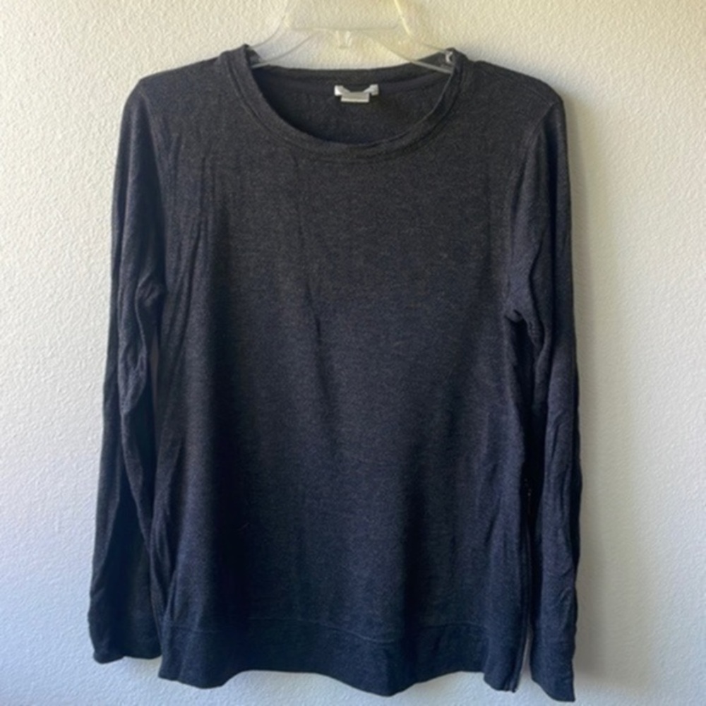 Matty M top gray soft size Small zipper sides softgirl balletcore